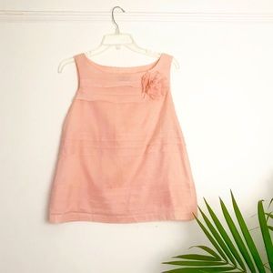 - Talbots Petites Sleeveless Peach Top w/Flower